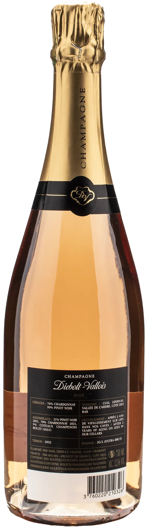 Diebolt Vallois Champagne Rosè Extra Brut - Image 2