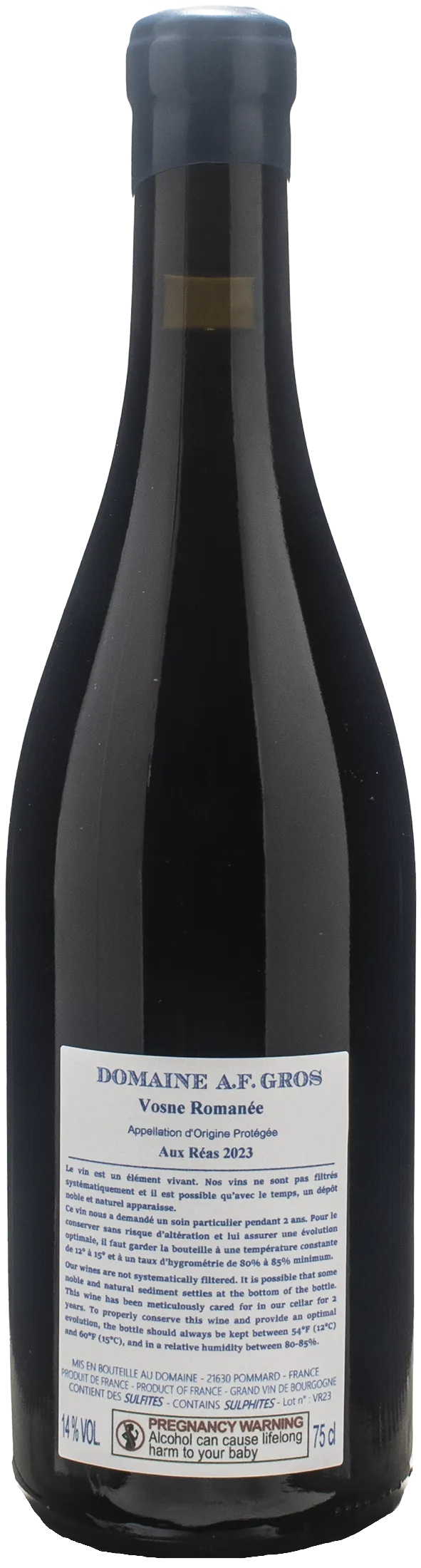 Domaine A.F. Gros Vosne Romanee Aux Reas 2023 - Image 2