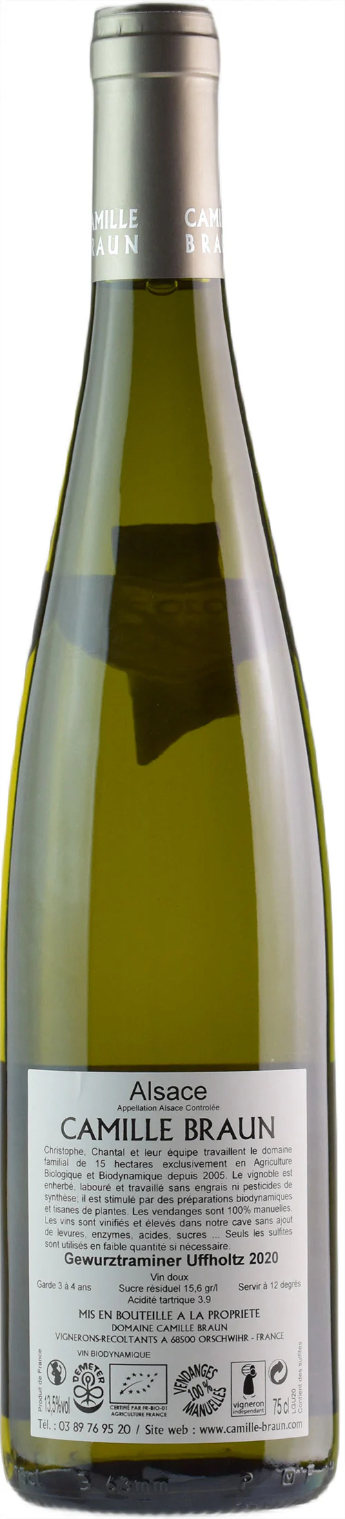 Domaine Camille Braun Gewurztraminer Uffholtz 2020 - Image 2