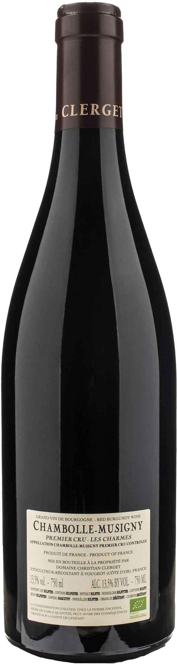 Domaine Clerget Chambolle Musigny 1er Cru Les Charmes 2021 - Image 2