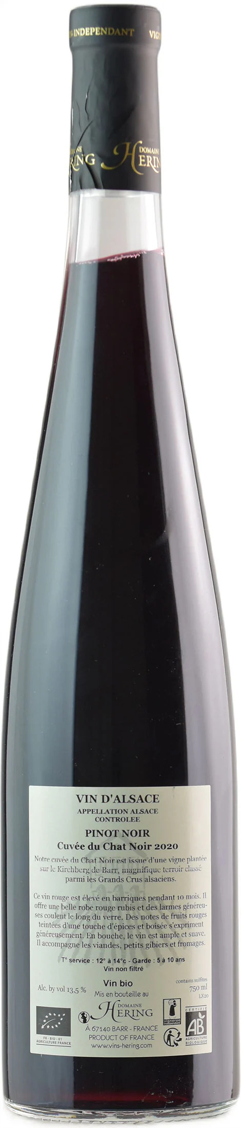 Domaine Hering Cuvee du Chat Noir Pinot Noir 2020 - Image 2