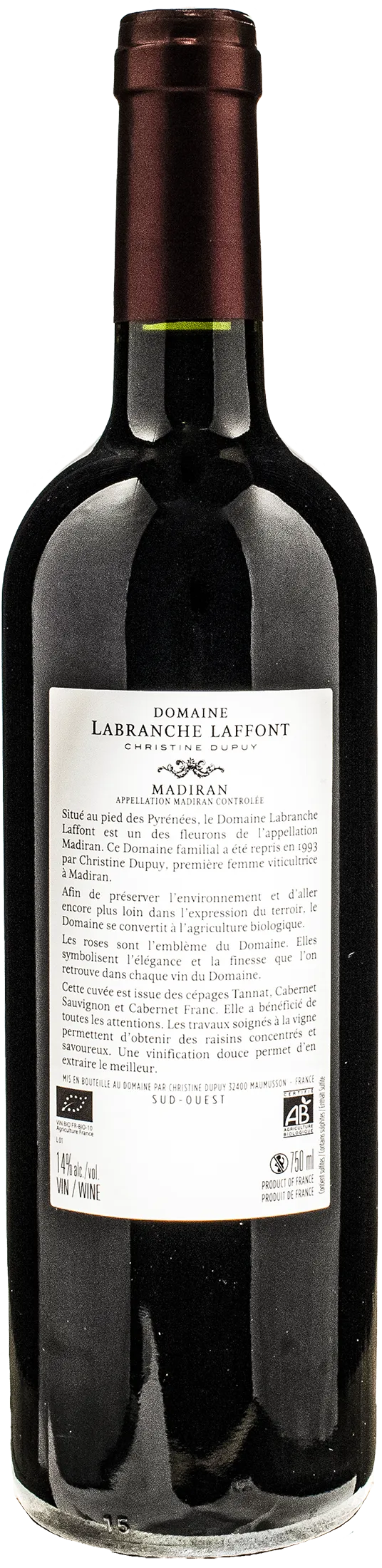 Domaine Labranche Laffont Christine Dupuy Madiran Rouge 2020 - Image 2
