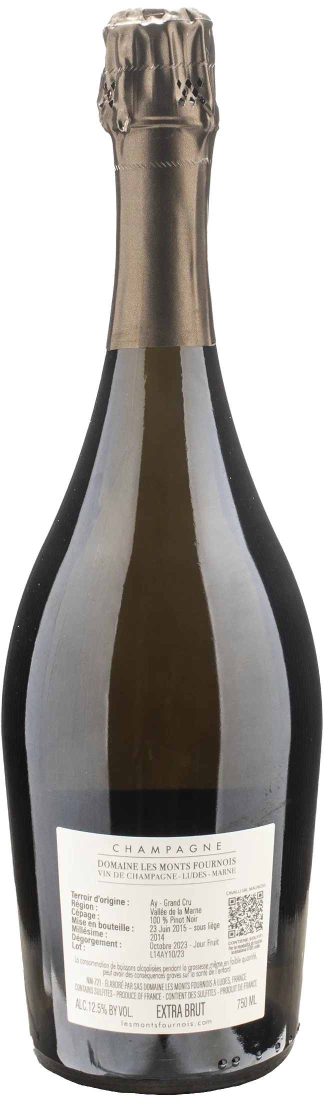 Domaine Les Monts Fournois Champagne Grand Cru Vallee Extra Brut 2014 - Image 2