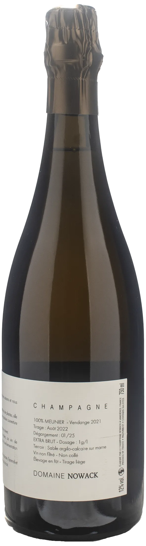 Domaine Nowack Champagne Fontinette Extra Brut 2021 - Image 2