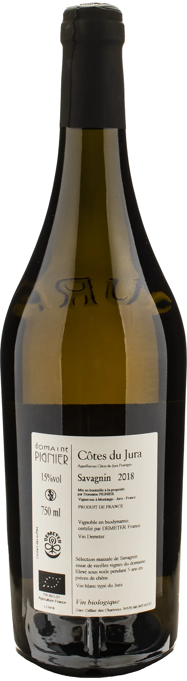Domaine Pignier Cotes du Jura Savagnin 2018 - Image 2