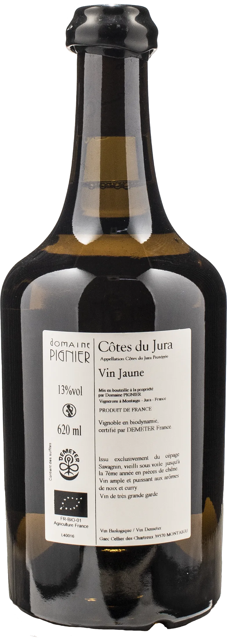 Domaine Pignier Cotes du Jura Vin Jaune 0.620L 2016 - Image 2