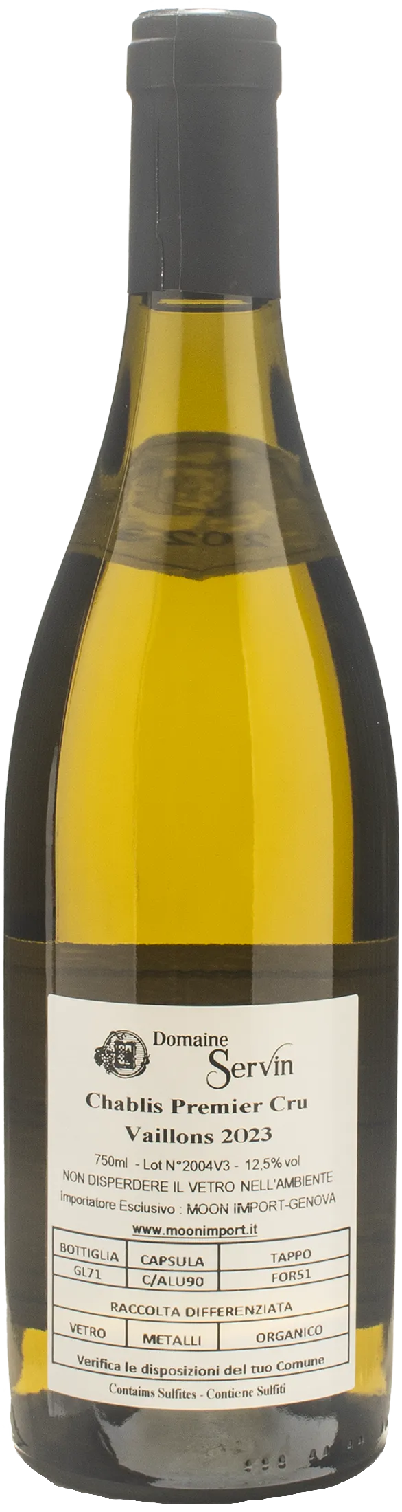 Domaine Servin Chablis 1er Cru Vaillons 2023 - Image 2