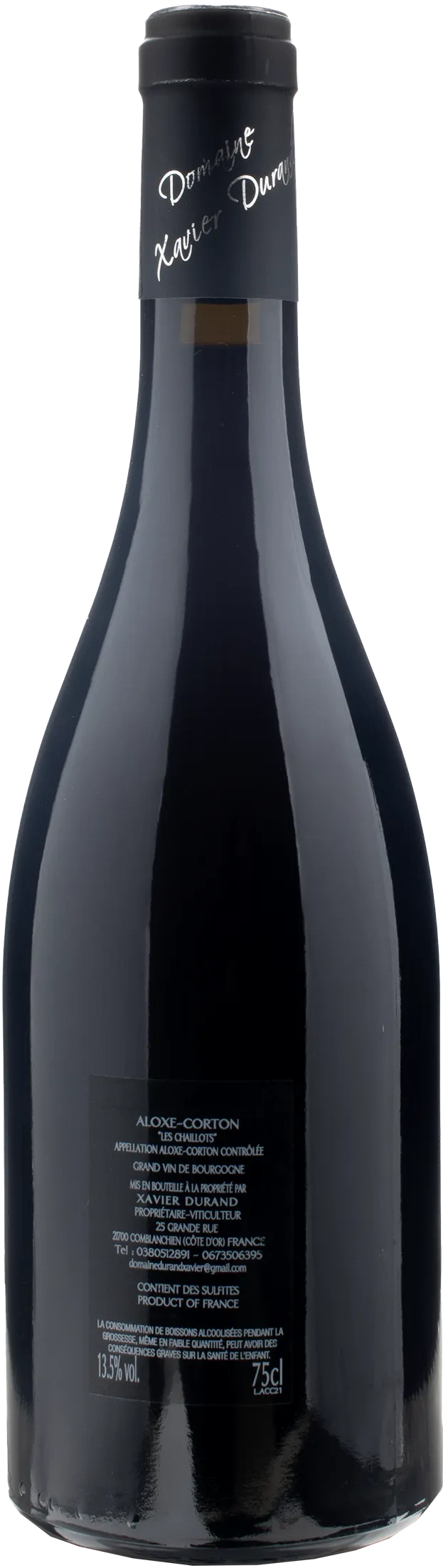 Domaine Xavier Durand Aloxe Corton Rouge Le Chaillots 2021 - Image 2
