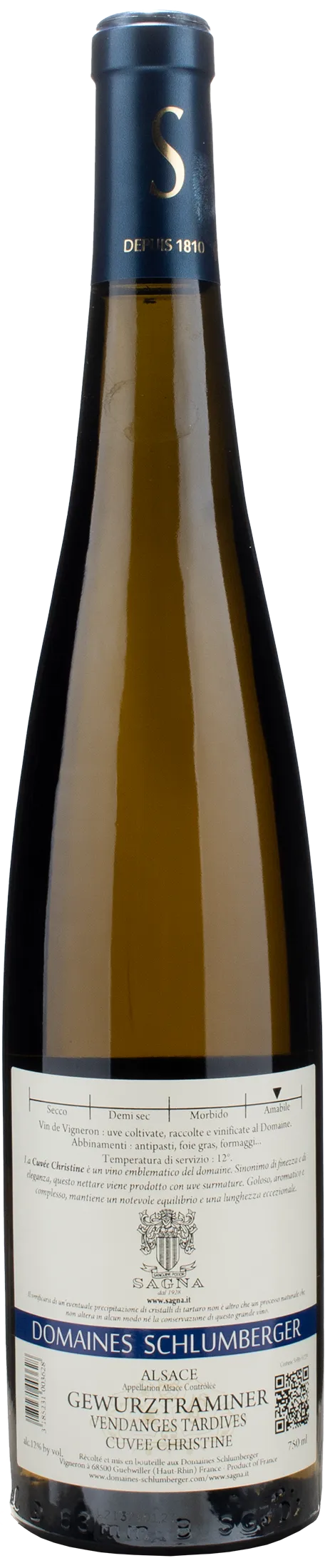 Domaines Schlumberger Gewurztraminer Vendage Tardives Cuvee Christine 2018 - Image 2