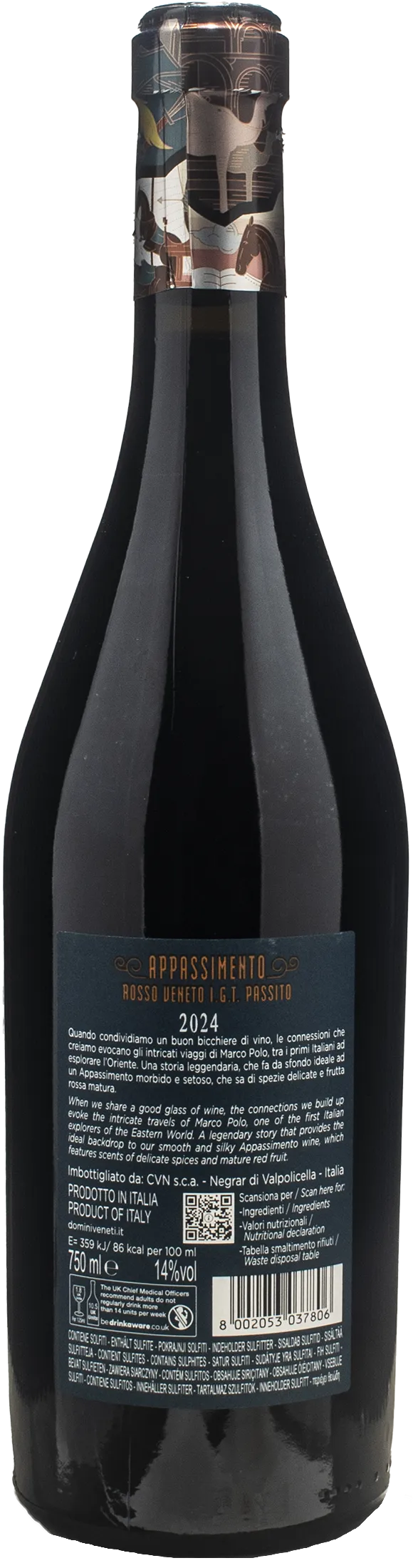 Domini Veneti Appassimento Rosso Passito Marco Polo Collection 2024 - Image 2