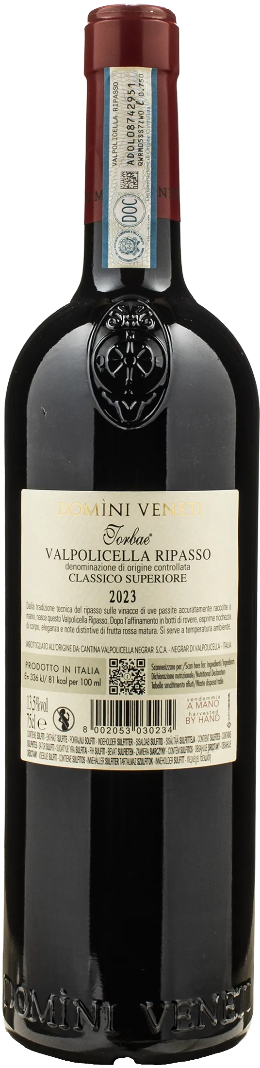 Domini Veneti Valpolicella Ripasso Classico Superiore Torbae 2023 - Image 2