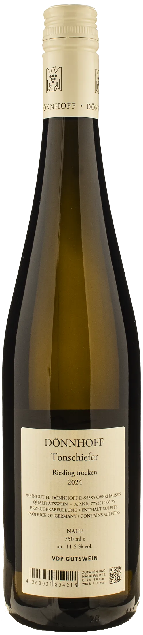 Donnhoff Riesling Tonschiefer Trocken 2024 - Image 2