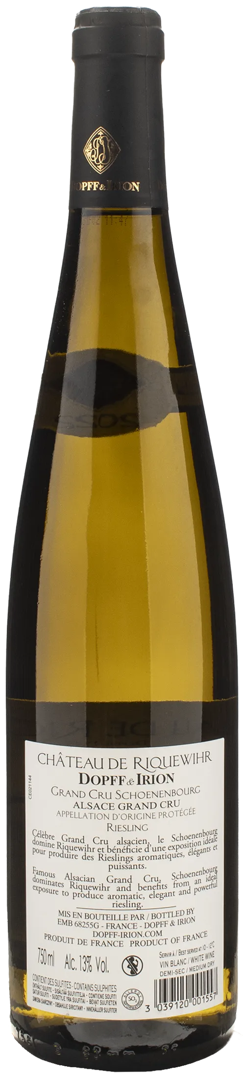 Dopff & Irion Chateau Riquewihr Riesling d'Alsace Grand Cru Schoenenbourg 2022 - Image 2