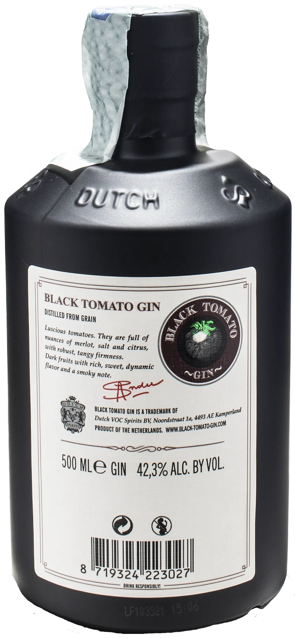 Dutch Windmill Spirits Black Tomato Gin 0.5L - Image 2