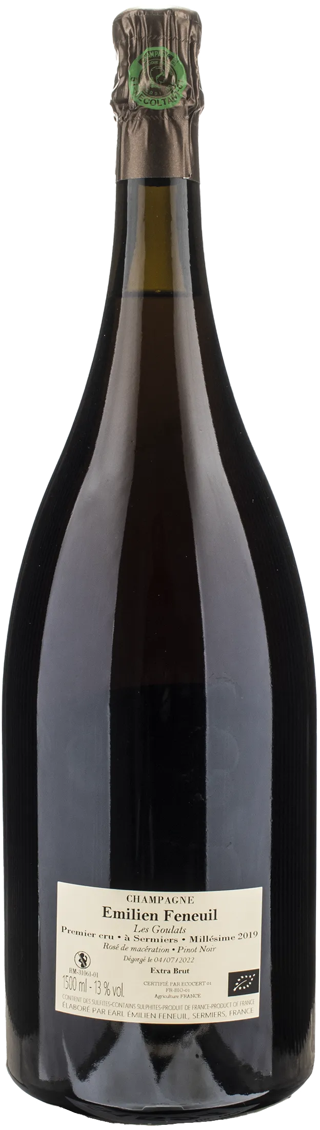 Emilien Feneuil Champagne 1er Cru Rose de Maceration Les Goulats Extra Brut Magnum 2019 - Image 2