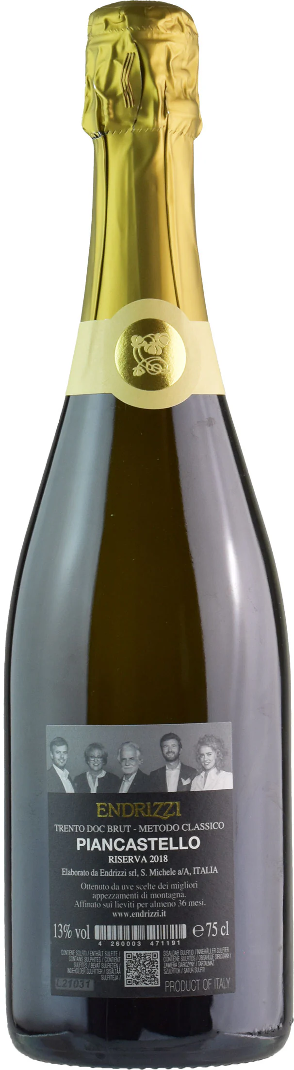 Endrizzi Piancastello Trento Brut Riserva 2018 - Image 2