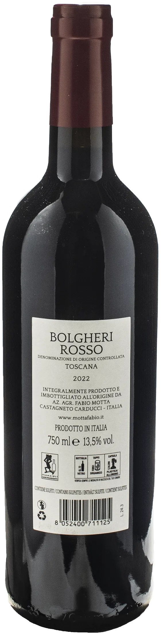 Fabio Motta Bolgheri Rosso Pievi 2022 - Image 2