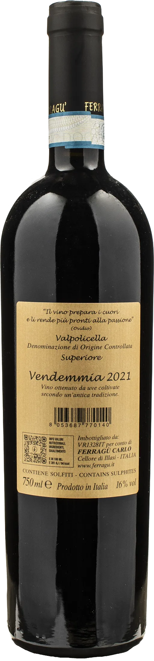 Ferragu Valpolicella Superiore 2021 - Image 2