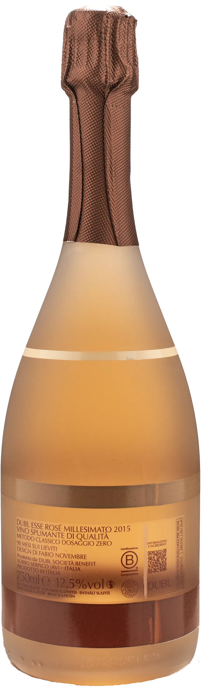 Feudi San Gregorio Dubl Esse Rosè Metodo Classico Dosaggio Zero 2015 - Image 2