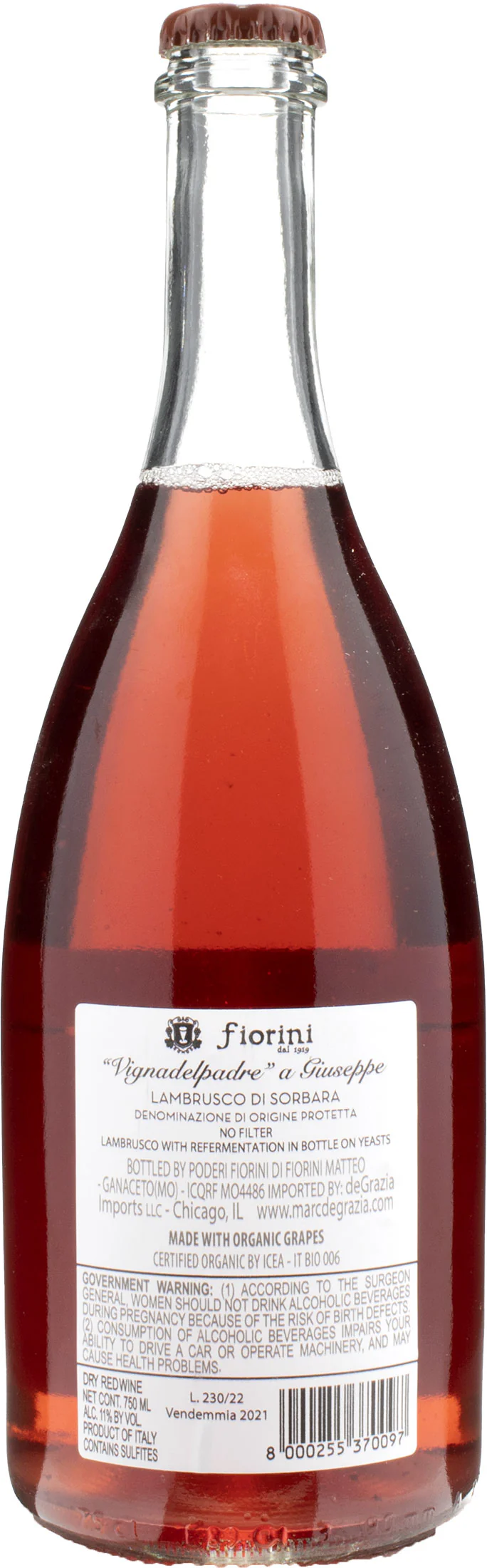 Fiorini Lambrusco di Sorbara Vigna del Padre 2021 - Image 2