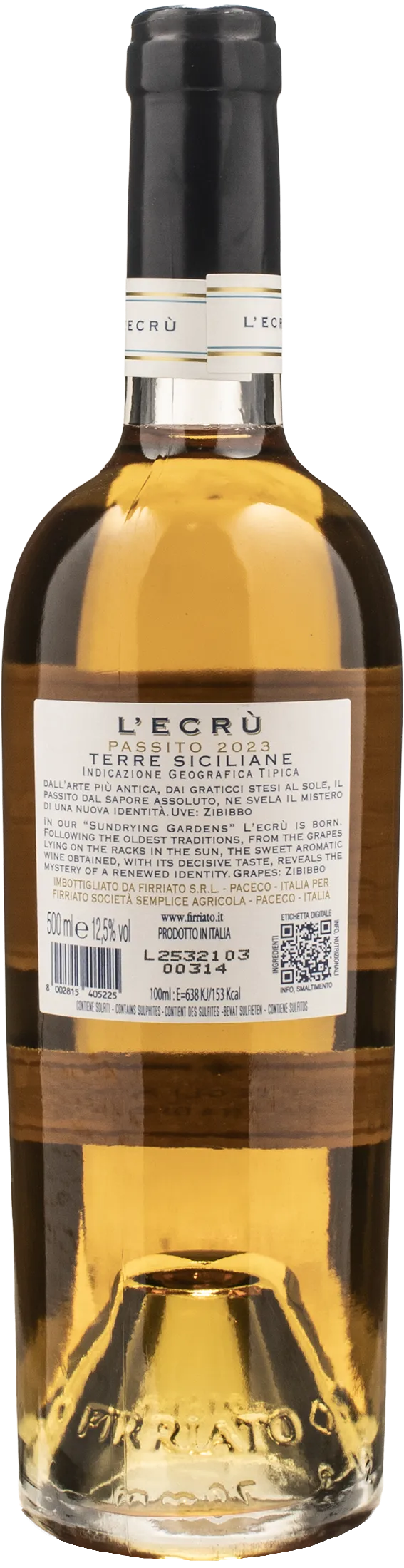 Firriato L'Ecru Passito 0.5L 2023 - Image 2