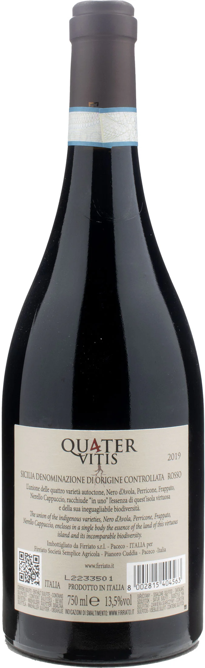Firriato Quater Vitis Rosso 2019 - Image 2