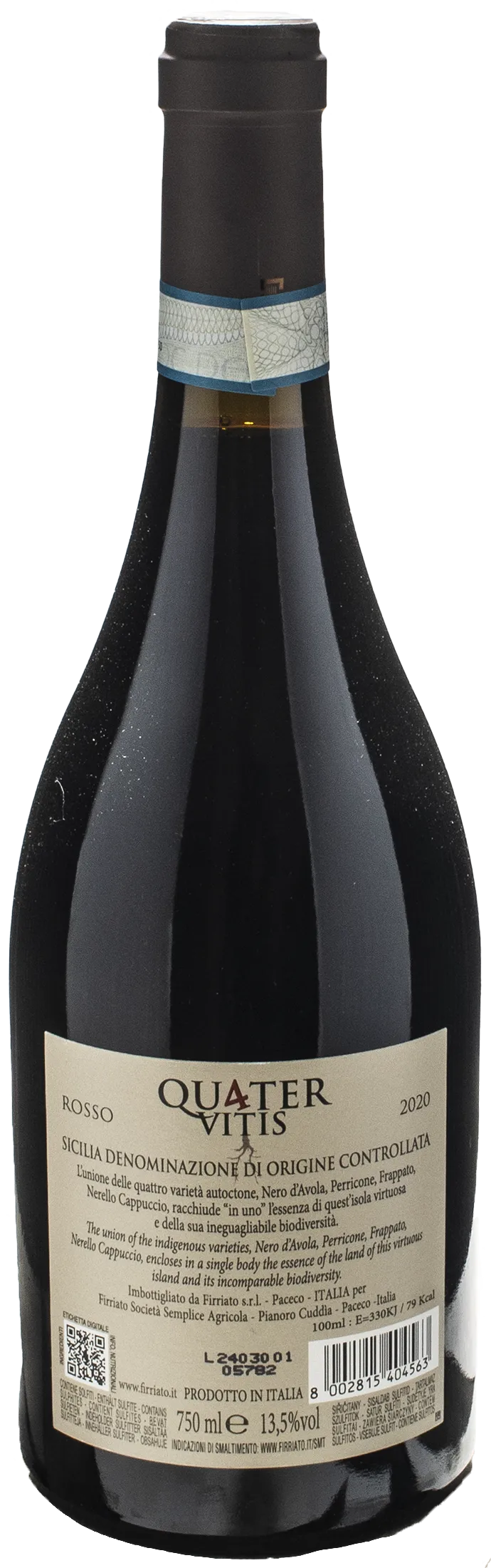 Firriato Quater Vitis Rosso 2020 - Image 2
