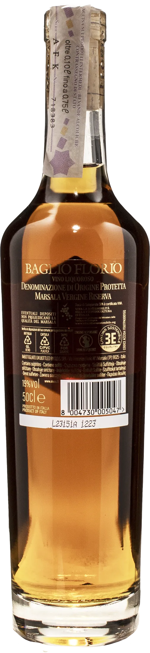 Florio Marsala Vergine Riserva Baglio Florio 0.5L 2004 - Image 2