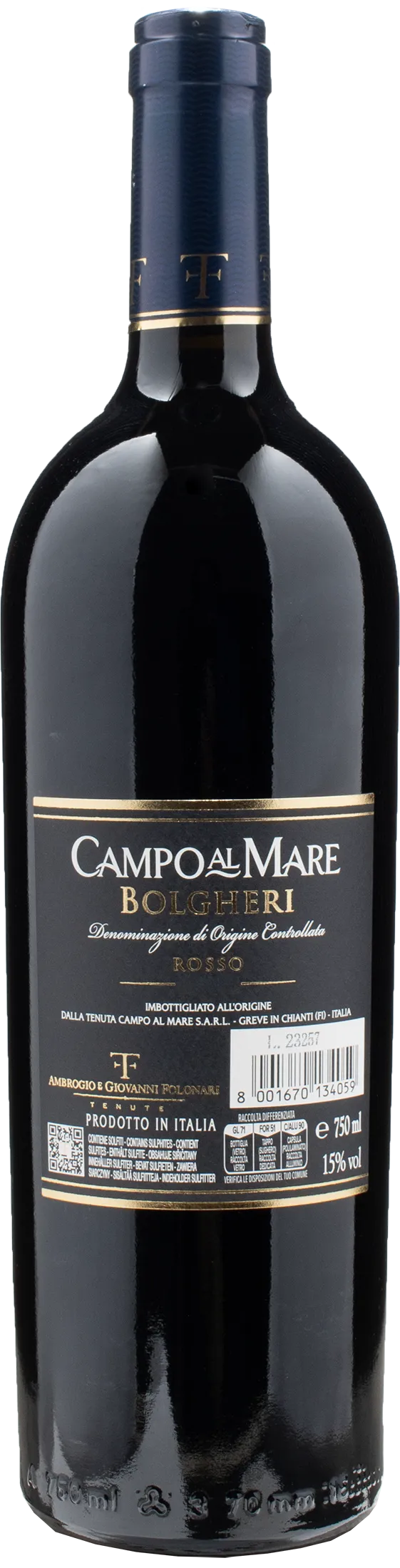 Folonari Bolgheri Rosso Campo al Mare 2022 - Image 2