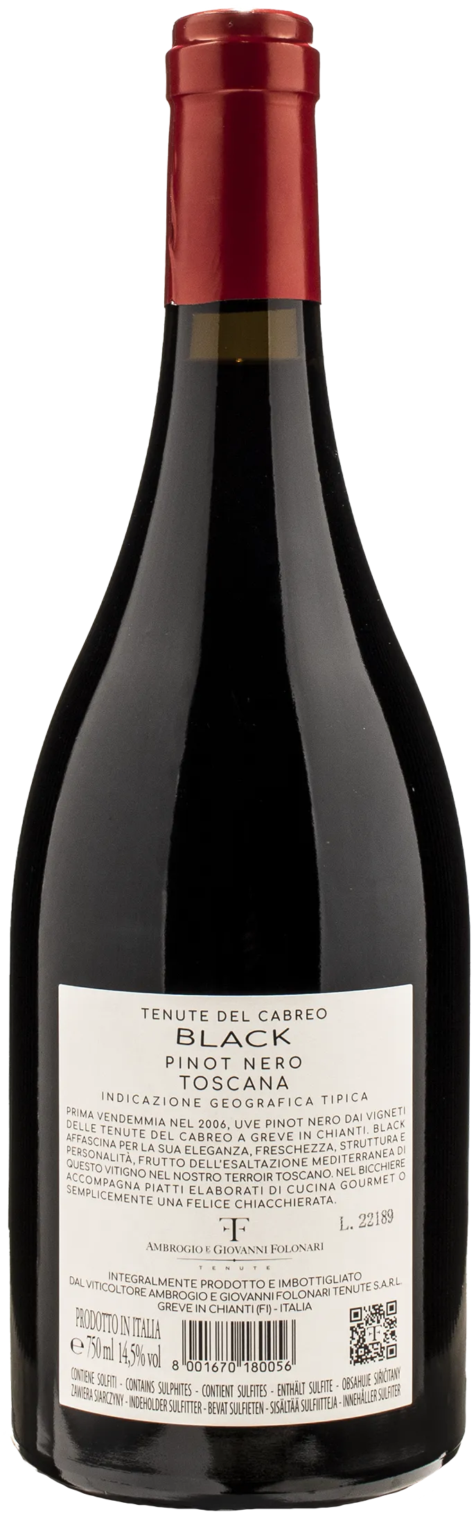 Folonari Cabreo Black Pinot Nero 2022 - Image 2