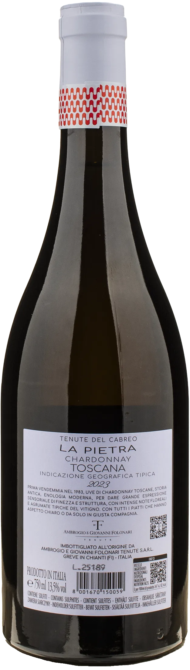 Folonari Cabreo La Pietra Chardonnay 2023 - Image 2