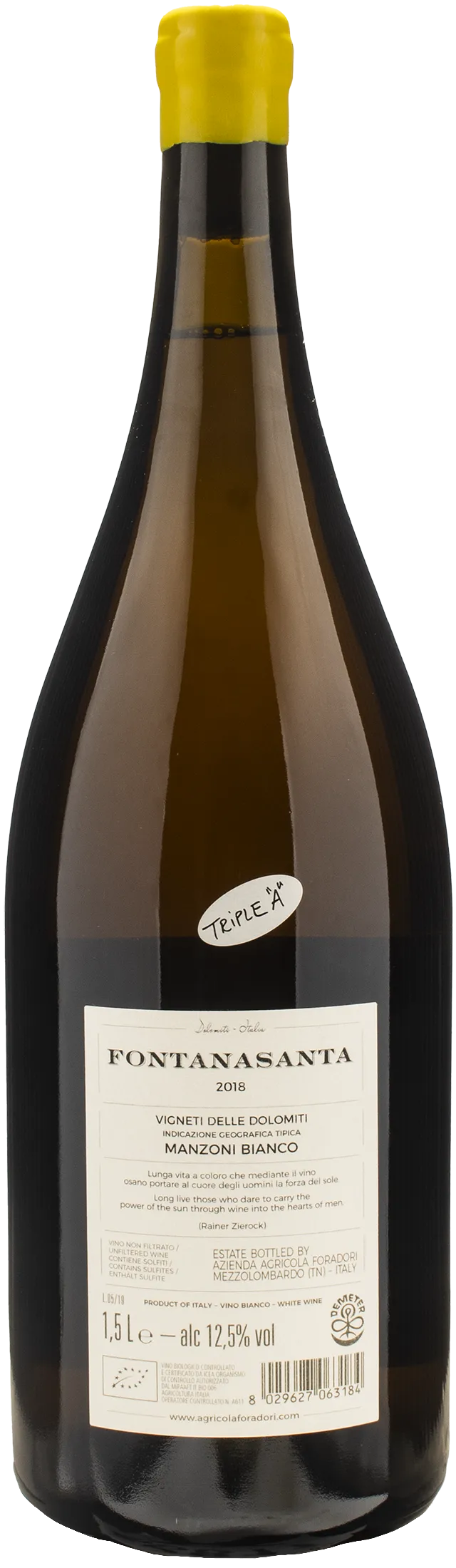 Foradori Fontanasanta Manzoni Bianco Magnum 2018 - Image 2