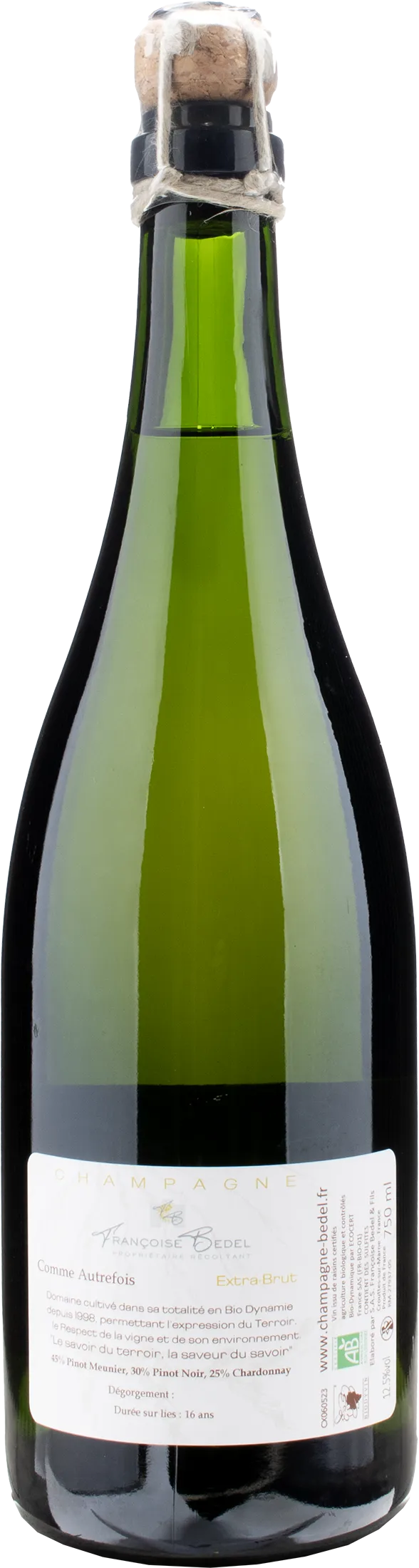 Francoise Bedel Champagne Comme Autrefois Extra Brut 2006 - Image 2