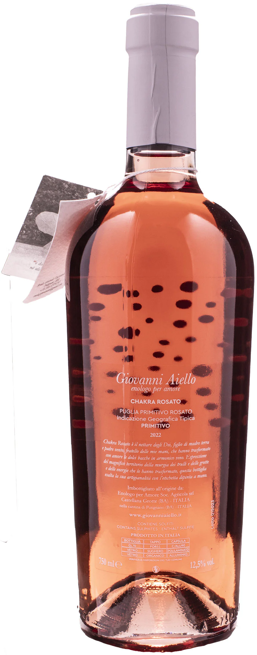 Giovanni Aiello Enologo per Amore Primitivo Chakra Rosato 2022 - Image 2