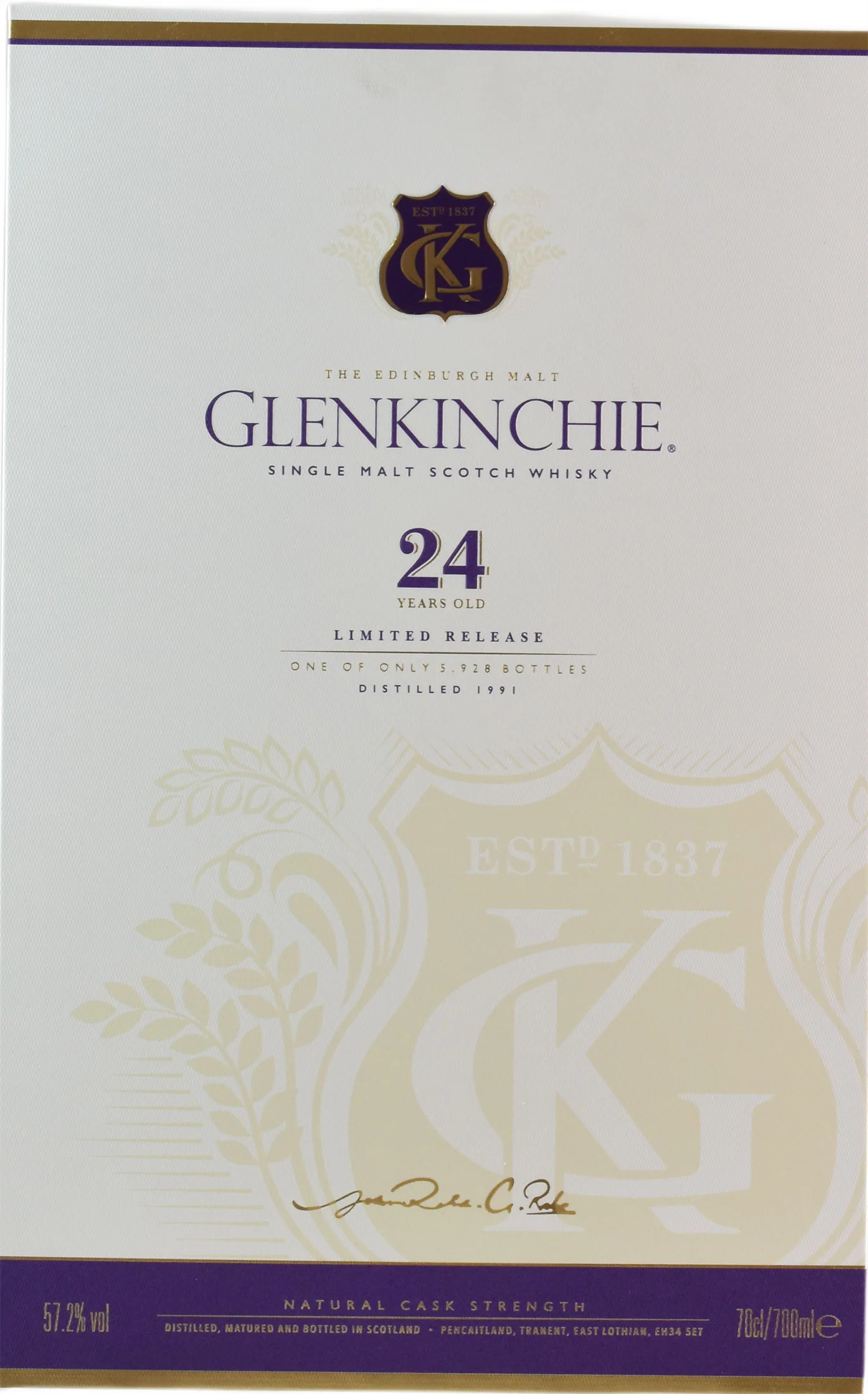 Glenkinchie Single Malt Scotch Whisky Natural Cask Strength Limited Release 24 Y.O. 0.7L - Image 2