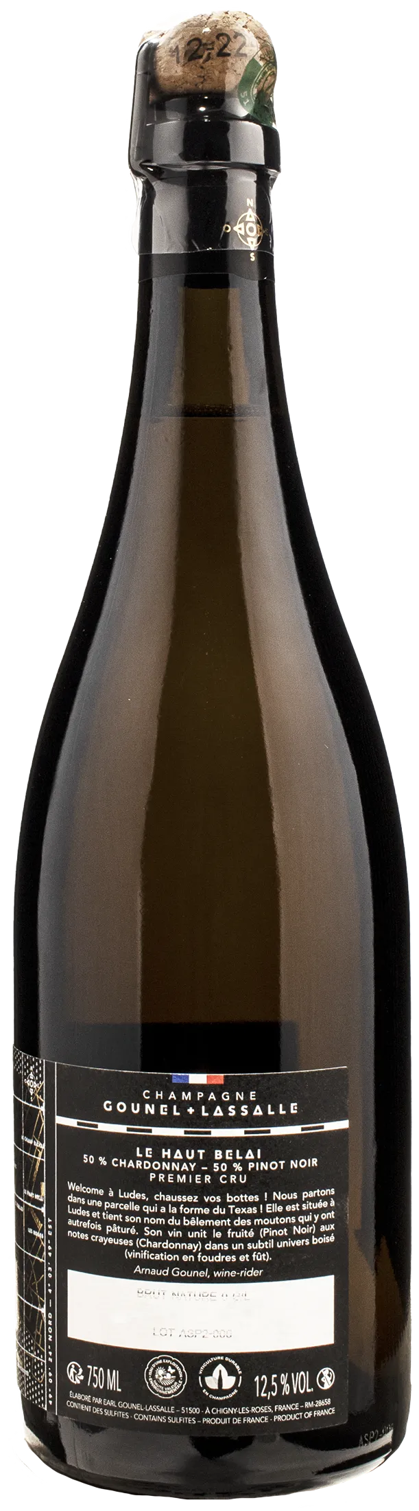 Gounel Lassalle Champagne Le Haut Belai 1er Cru Brut Nature - Image 2