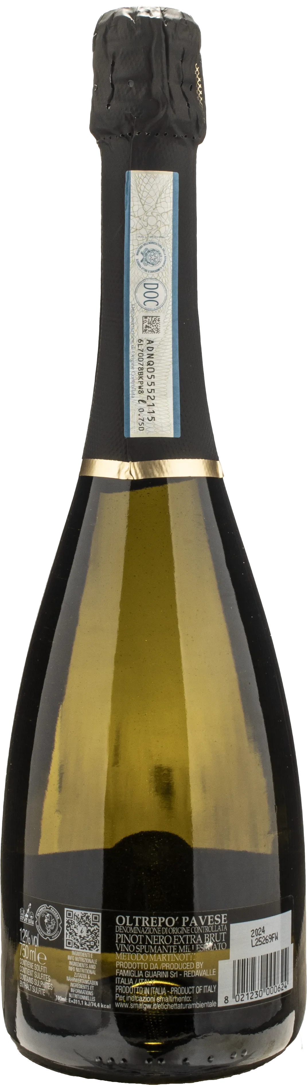 Guarini Spumante Le Bolle Oltrepo Pavese Pinot Nero Extra Brut 2024 - Image 2