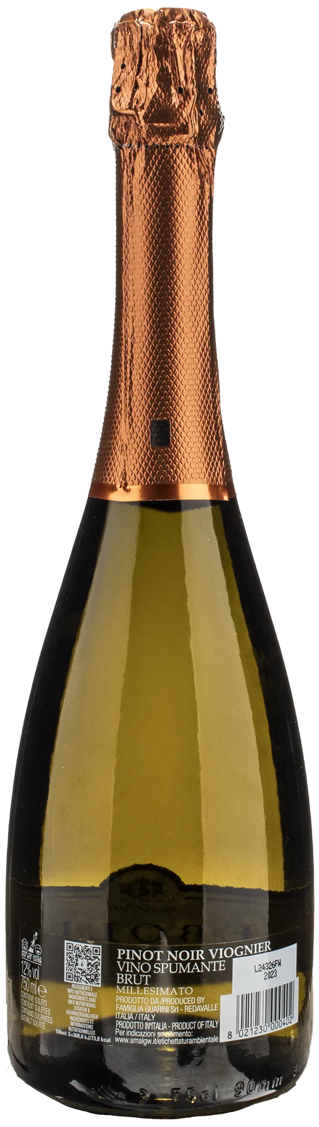Guarini Spumante Lebolle Pinot Noir Viognier Brut Millesimato 2023 - Image 2