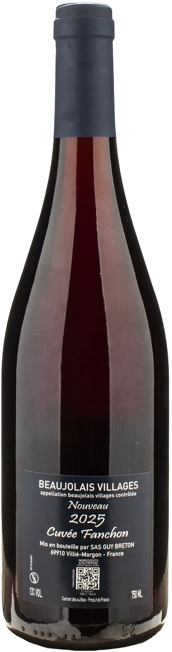 Guy Breton Beaujolais Cuvee Nouveau Fancon 2025 - Image 2