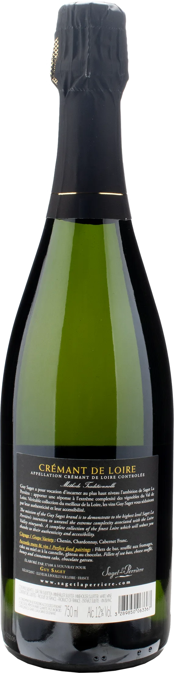 Guy Saget Cremant de Loire Murano Methode Traditionnelle - Image 2