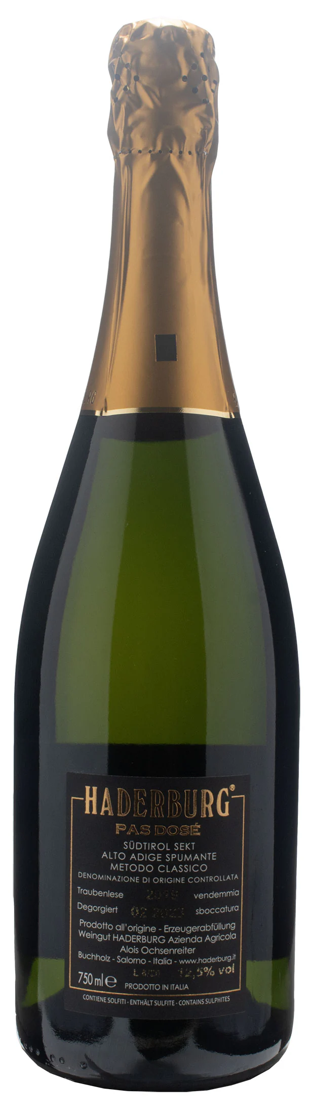 Haderburg Metodo Classico Pas Dosé Millesimato 2019 - Image 2