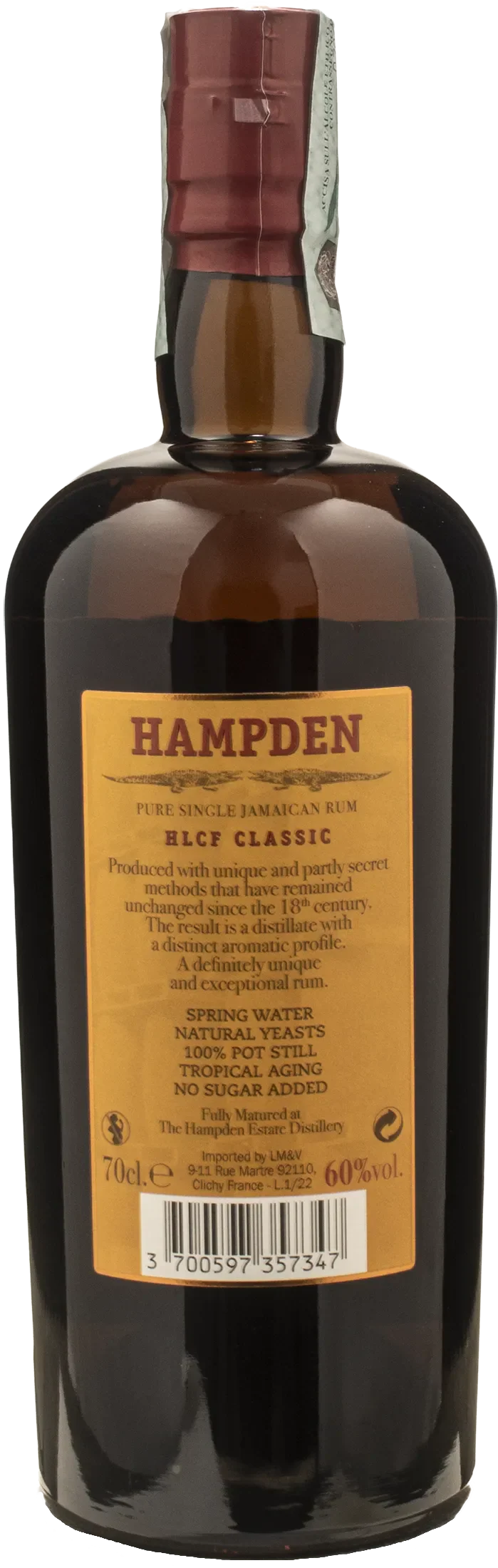 Hampden Estate Single Jamaican Rum HLCF Classic 0.7L - Image 2