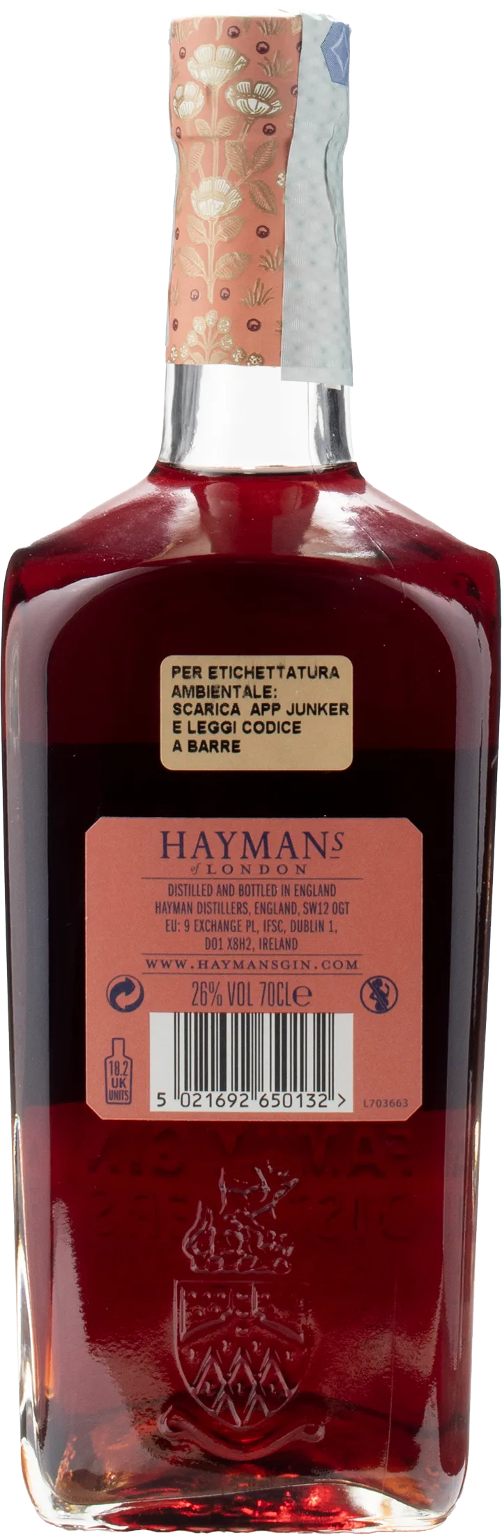 Hayman's Of London Sloe Gin 0.7L - Image 2