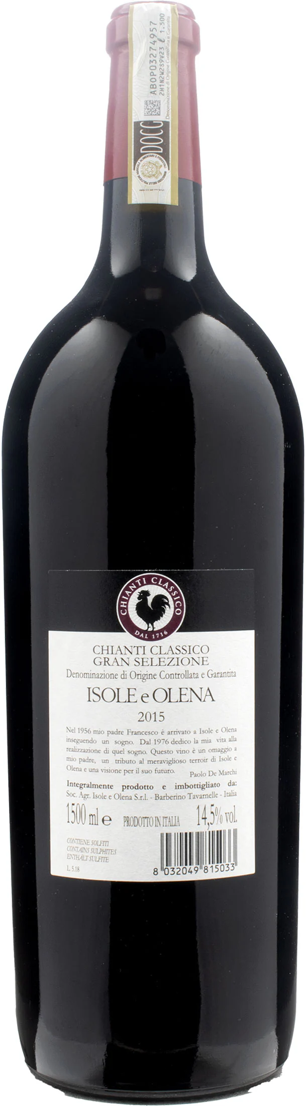 Isole e Olena Chianti Classico Gran Selezione Magnum 2015 - Image 2