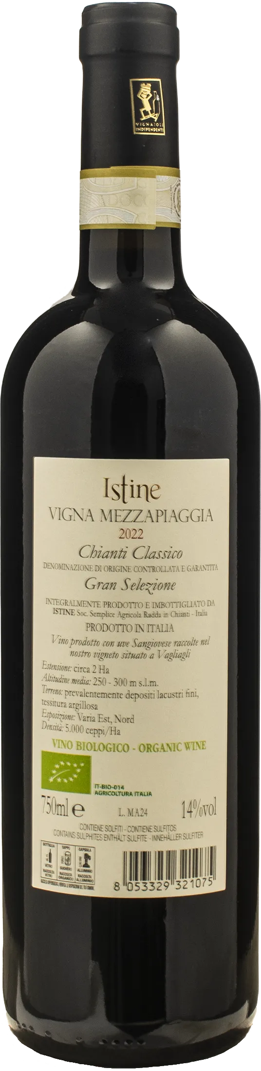 Istine Chianti Classico Gran Selezione Vigna Mezzapiaggia 2022 - Image 2
