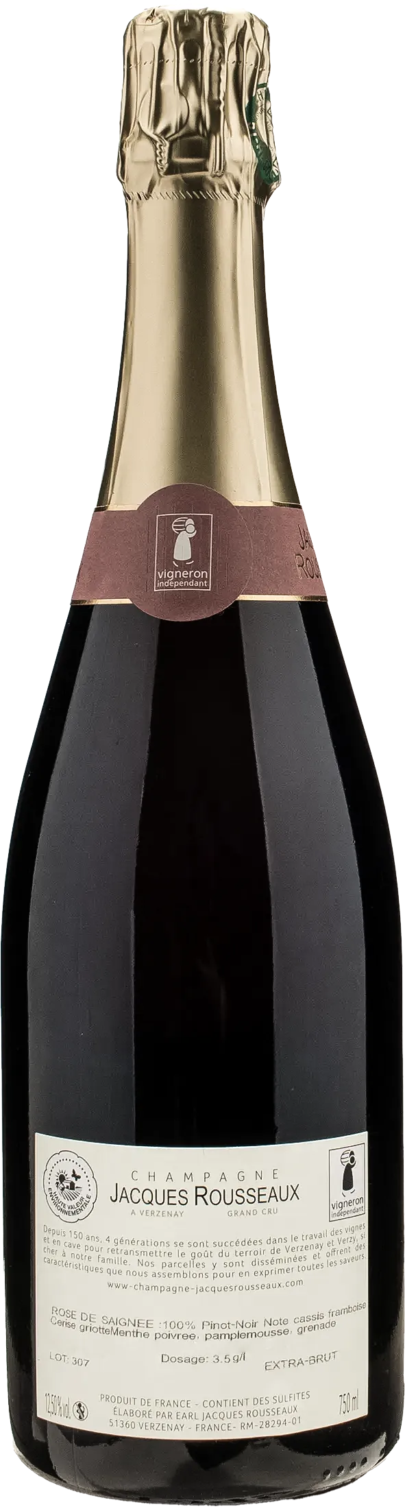 Jacques Rousseaux Champagne Grand Cru Rosè de Saignee Extra Brut - Image 2