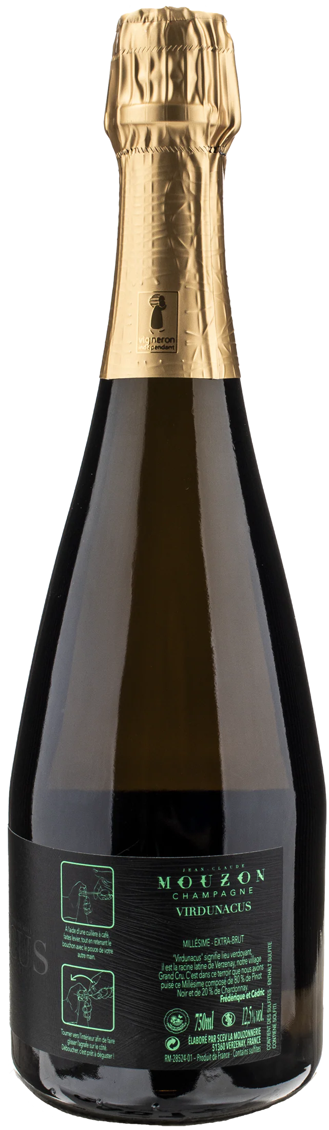 Jean Claude Mouzon Champagne Grand Cru Virdunacus Millesime Extra Brut 2015 - Image 2