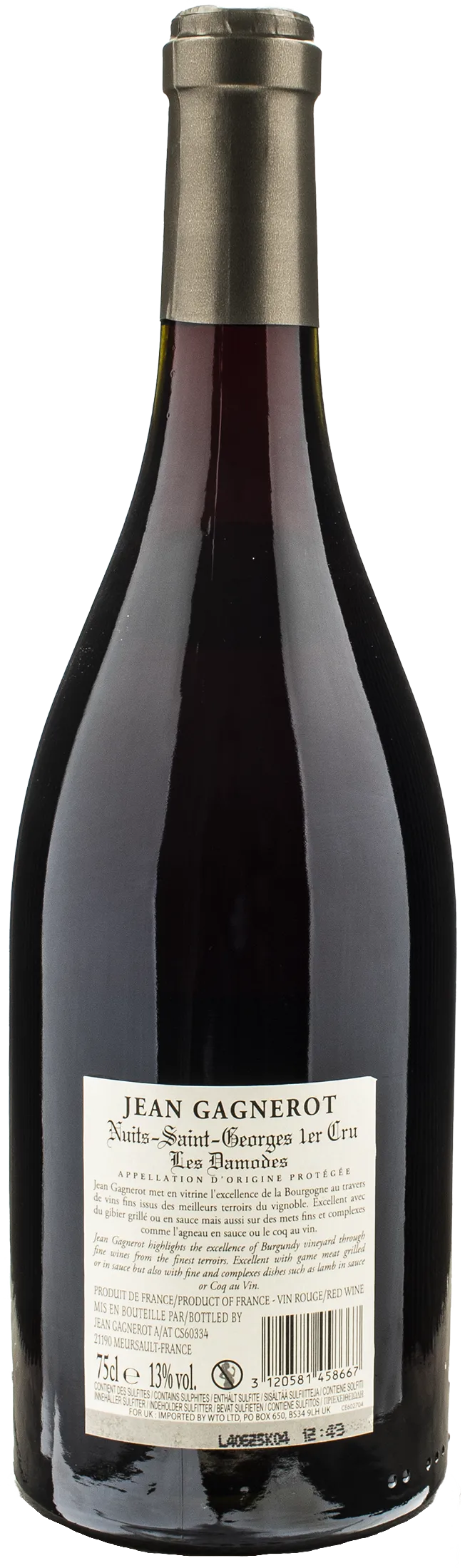 Jean Gagnerot Nuits Saint Georges 1er Cru Les Damodes 2019 - Image 2