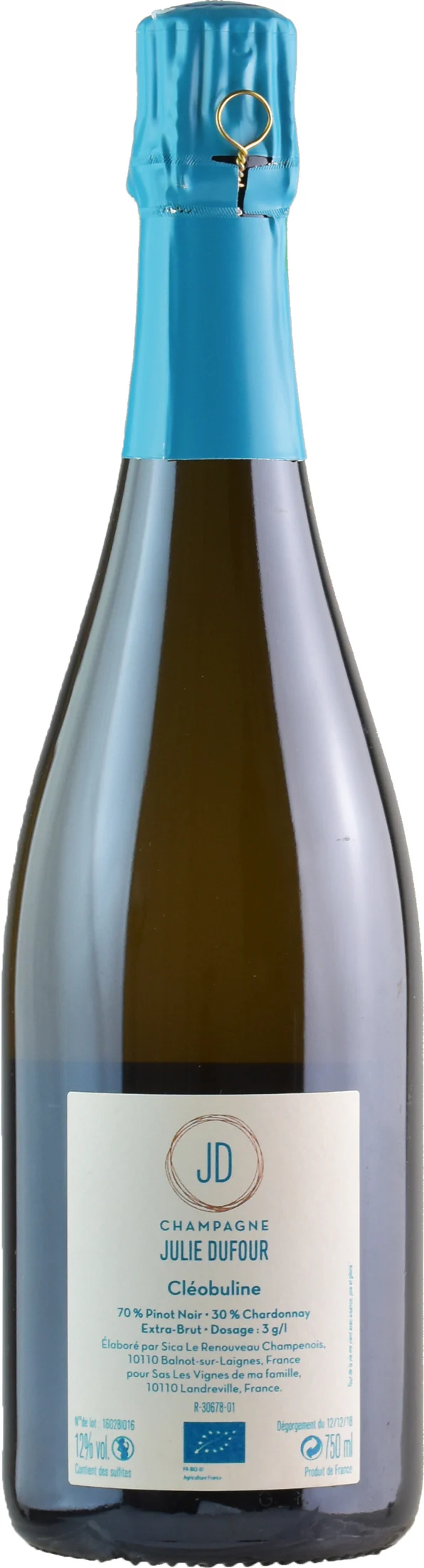 Julie Dufour Champagne Extra Brut Cuvee Cleobuline - Image 2