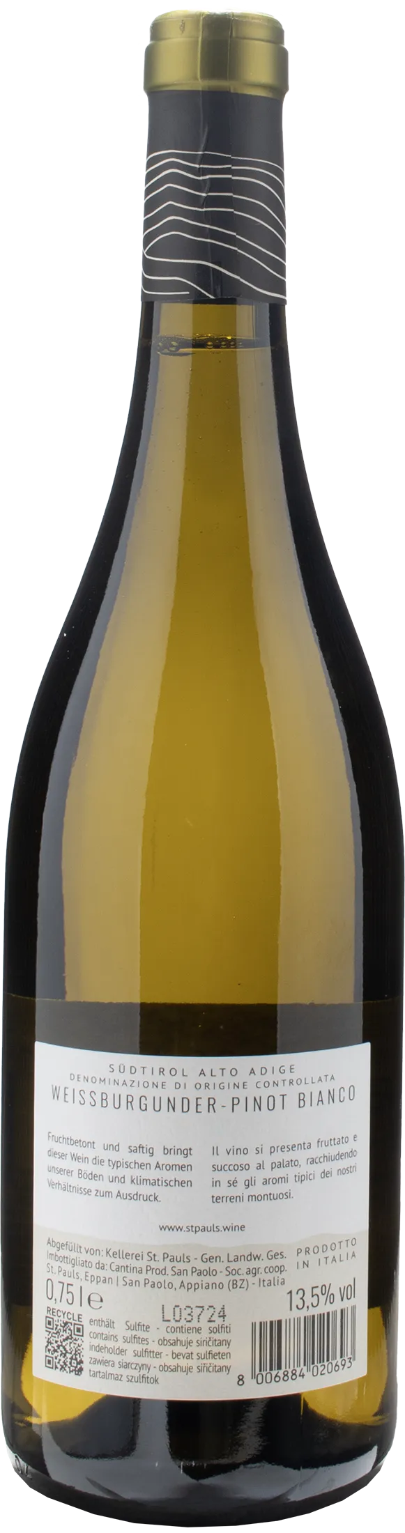 Kellerei St Pauls Pinot Bianco 2023 - Image 2